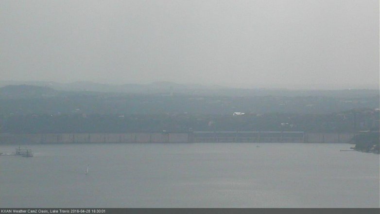 Lake Travis webcam, April 28, 2016 3:50 PM CT