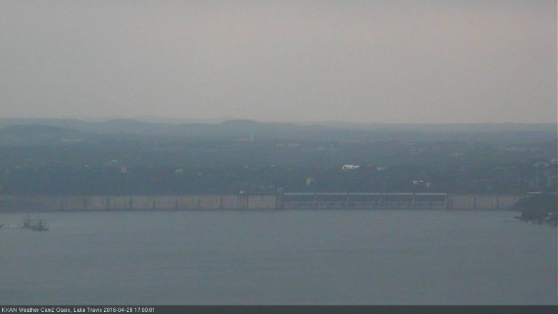 Lake Travis webcam, April 28, 2016 4:30 PM CT