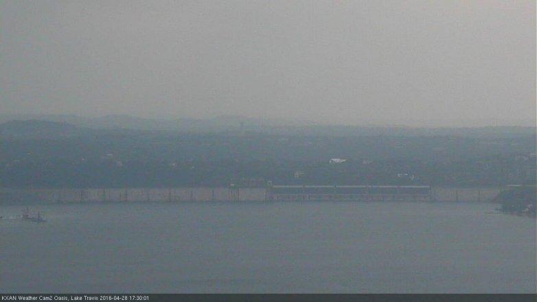 Lake Travis webcam, April 28, 2016 4:55 PM CT