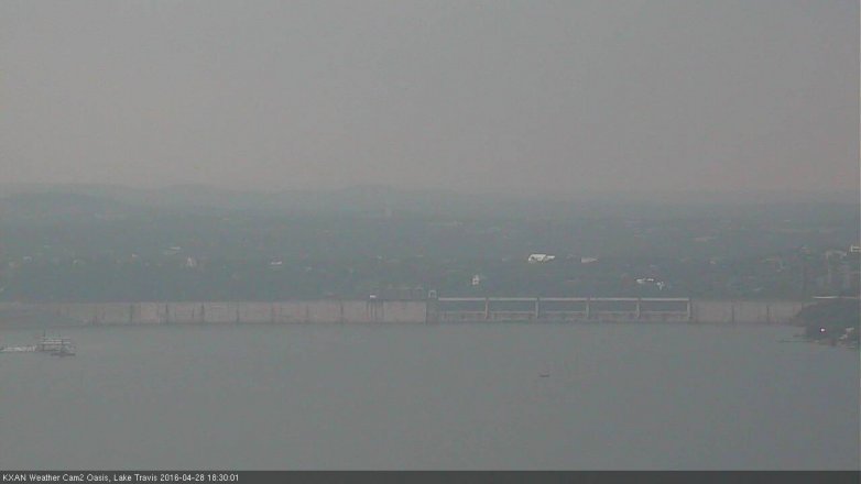 Lake Travis webcam, April 28, 2016 5:50 PM CT