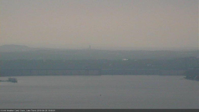 Lake Travis webcam, April 28, 2016 6:15 PM CT