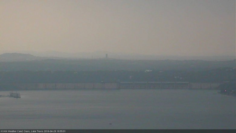 Lake Travis webcam, April 28, 2016 6:20 PM CT