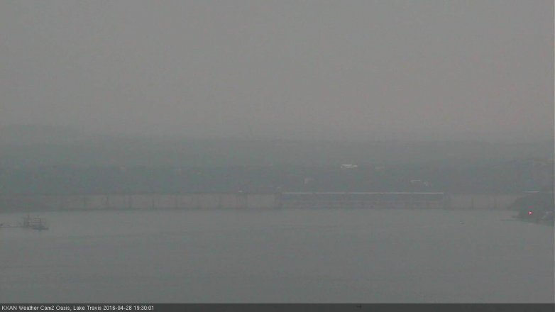 Lake Travis webcam, April 28, 2016 6:40 PM CT