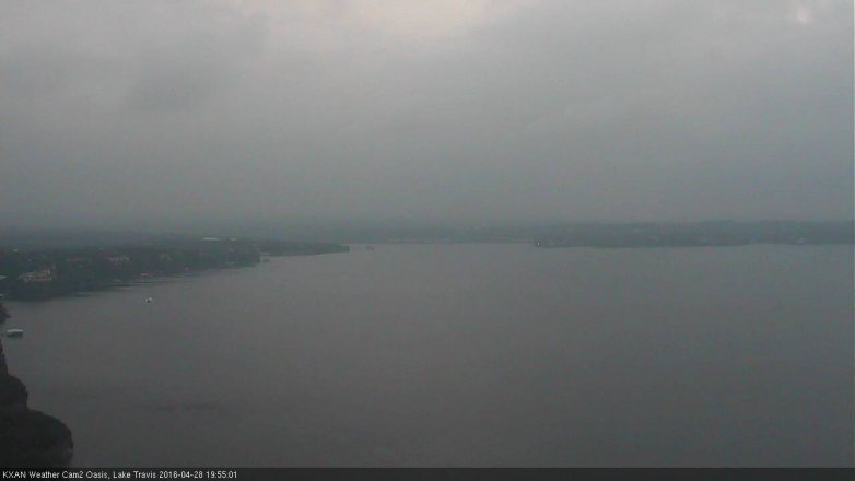 Lake Travis webcam, April 28, 2016 7:10 PM CT