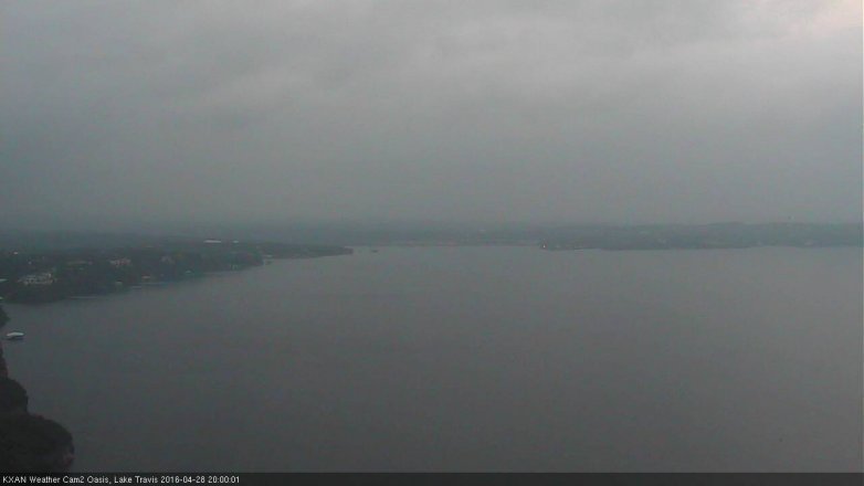 Lake Travis webcam, April 28, 2016 7:30 PM CT