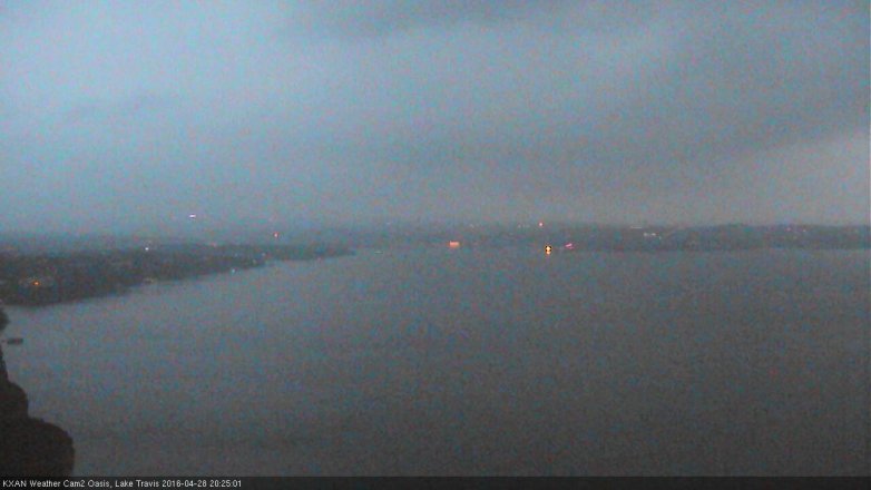 Lake Travis webcam, April 28, 2016 7:40 PM CT