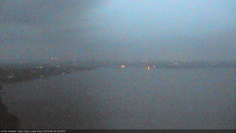 Lake Travis webcam, April 28, 2016 8:00 PM CT