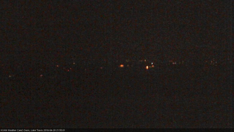 Lake Travis webcam, April 28, 2016 9:05 PM CT