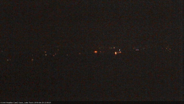 Lake Travis webcam, April 28, 2016 9:30 PM CT
