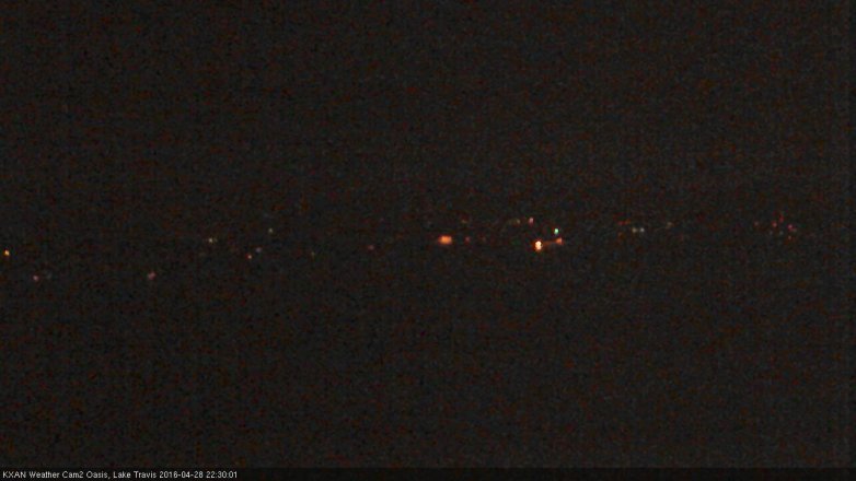 Lake Travis webcam, April 28, 2016 9:50 PM CT