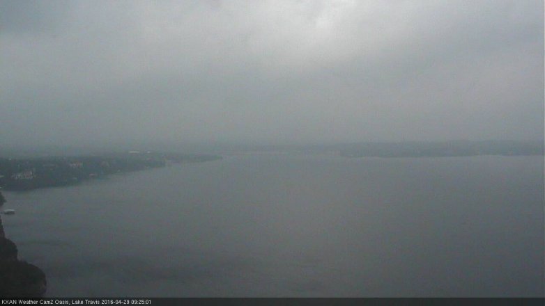 Lake Travis webcam, April 29, 2016 9:00 AM CT