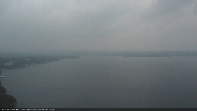 Lake Travis webcam, April 29, 2016 9:25 AM CT