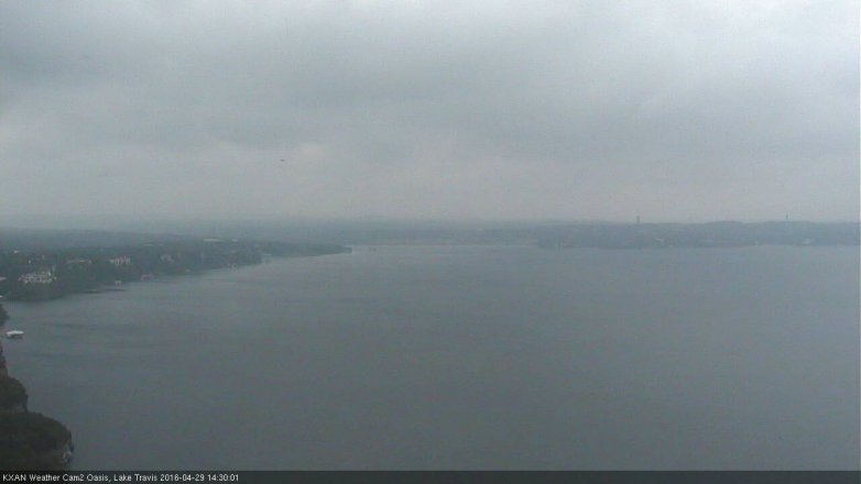 Lake Travis webcam, April 29, 2016 1:55 PM CT