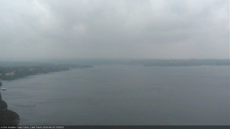 Lake Travis webcam, April 29, 2016 2:15 PM CT