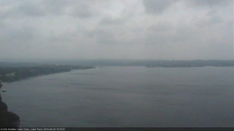 Lake Travis webcam, April 29, 2016 2:40 PM CT
