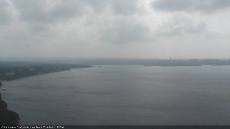 Lake Travis webcam, April 29, 2016 3:05 PM CT
