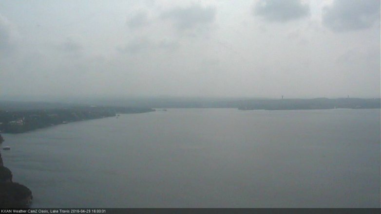 Lake Travis webcam, April 29, 2016 3:15 PM CT