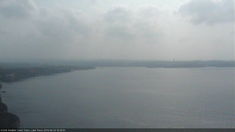 Lake Travis webcam, April 29, 2016 3:45 PM CT