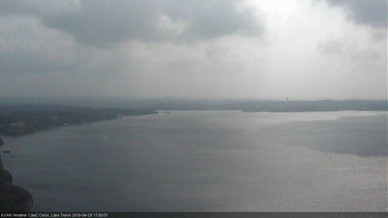 Lake Travis webcam, April 29, 2016 4:25 PM CT