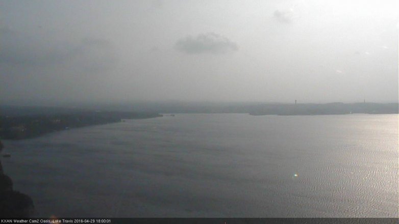 Lake Travis webcam, April 29, 2016 5:35 PM CT