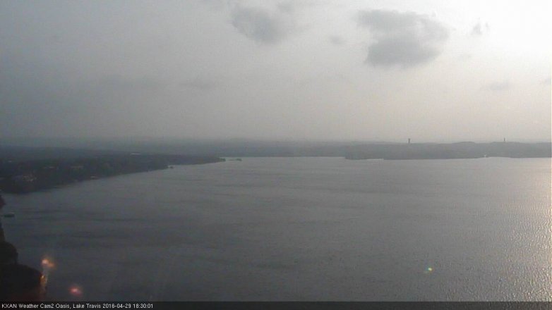 Lake Travis webcam, April 29, 2016 5:45 PM CT
