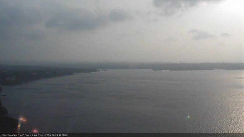 Lake Travis webcam, April 29, 2016 6:00 PM CT