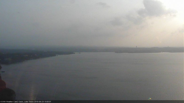 Lake Travis webcam, April 29, 2016 6:15 PM CT