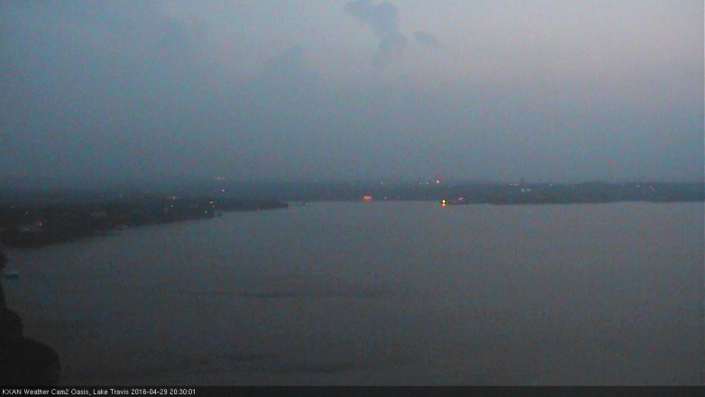 Lake Travis webcam, April 29, 2016 7:40 PM CT