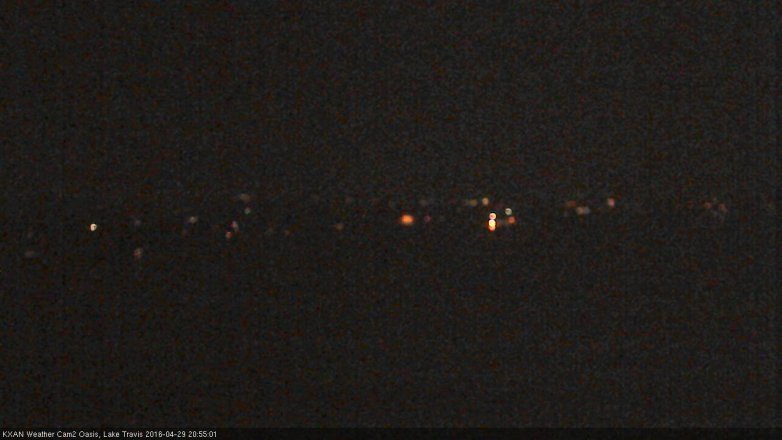 Lake Travis webcam, April 29, 2016 8:15 PM CT
