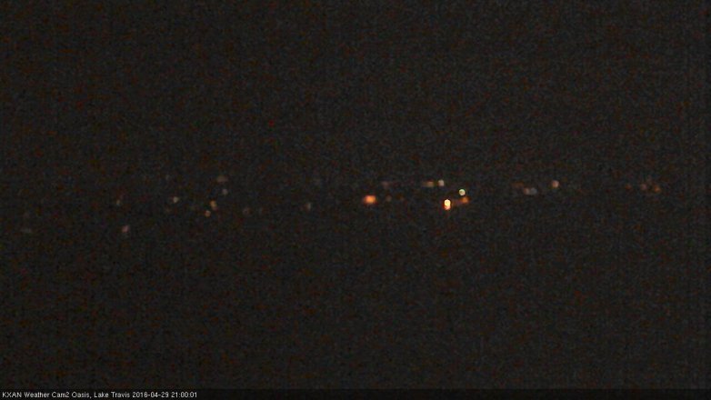 Lake Travis webcam, April 29, 2016 8:30 PM CT