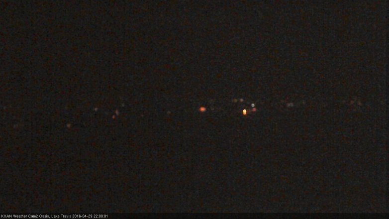 Lake Travis webcam, April 29, 2016 9:15 PM CT
