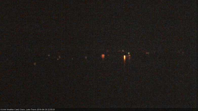 Lake Travis webcam, April 29, 2016 10:15 PM CT