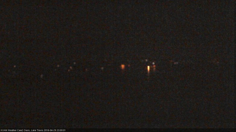 Lake Travis webcam, April 29, 2016 10:20 PM CT