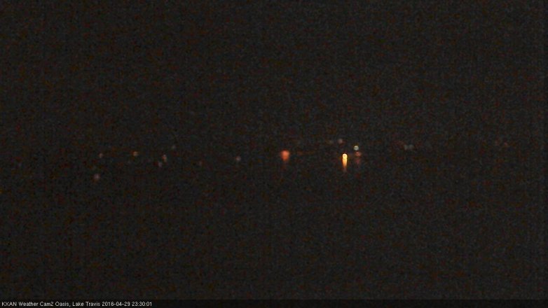 Lake Travis webcam, April 29, 2016 11:00 PM CT