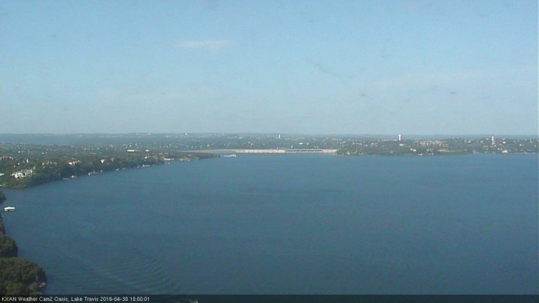 Lake Travis webcam, April 30, 2016 9:35 AM CT