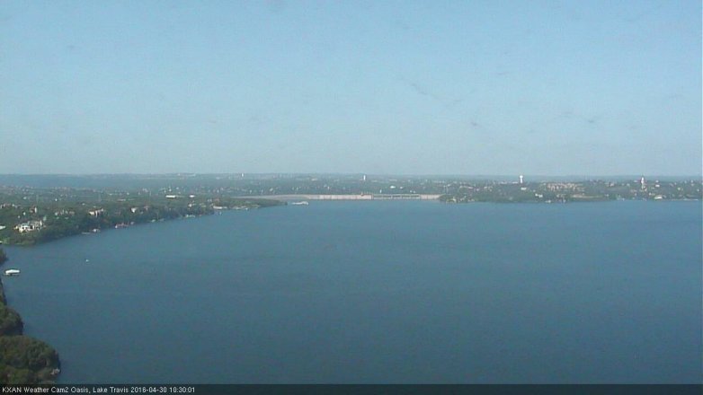 Lake Travis webcam, April 30, 2016 10:00 AM CT