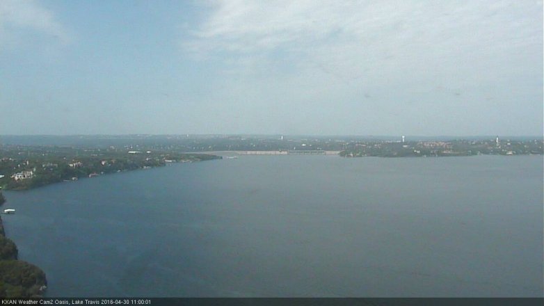 Lake Travis webcam, April 30, 2016 10:25 AM CT
