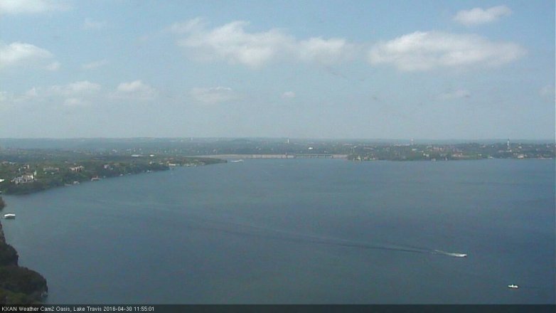 Lake Travis webcam, April 30, 2016 11:05 AM CT