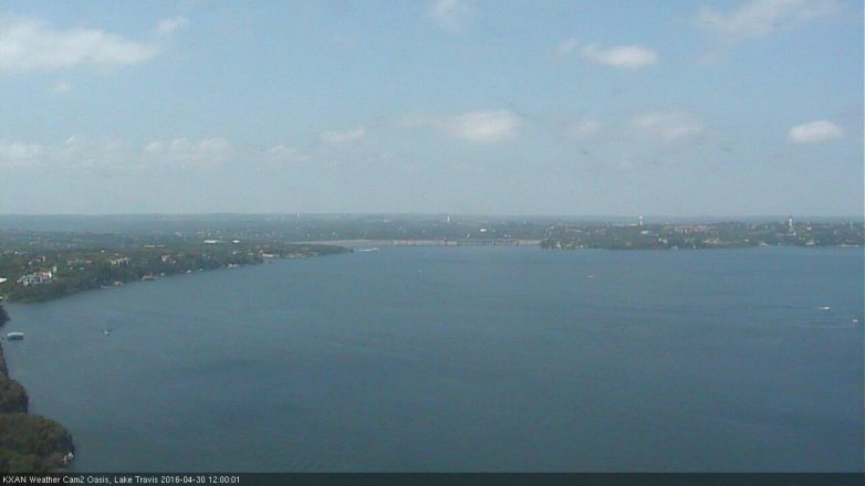 Lake Travis webcam, April 30, 2016 11:20 AM CT