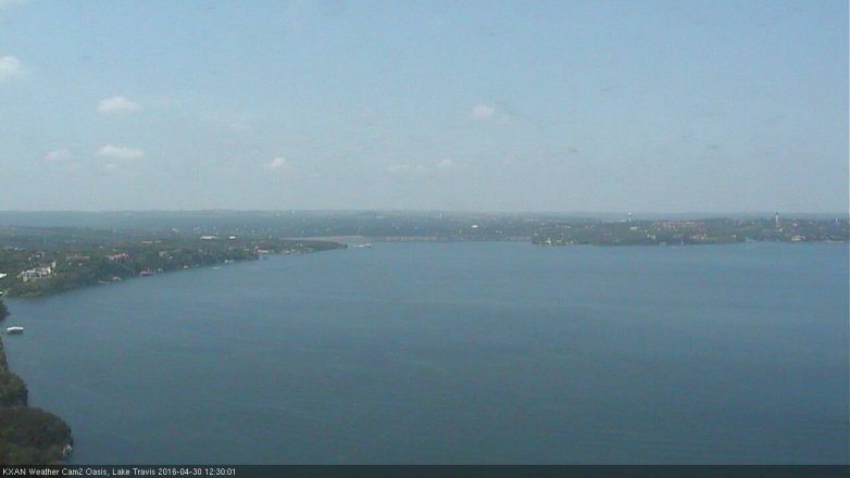 Lake Travis webcam, April 30, 2016 11:55 AM CT