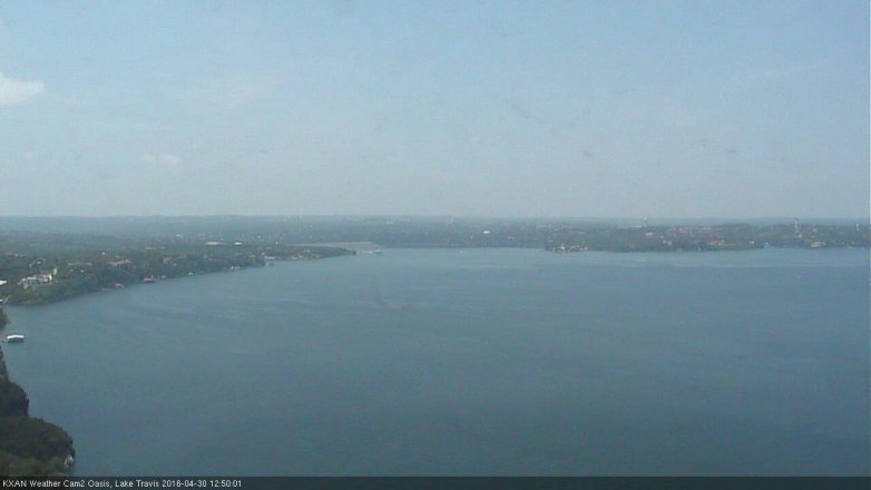 Lake Travis webcam, April 30, 2016 12:05 PM CT