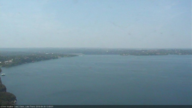 Lake Travis webcam, April 30, 2016 12:15 PM CT