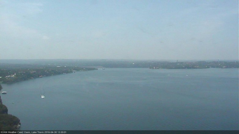 Lake Travis webcam, April 30, 2016 12:40 PM CT
