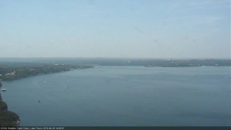 Lake Travis webcam, April 30, 2016 1:30 PM CT