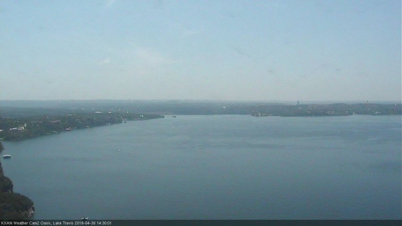 Lake Travis webcam, April 30, 2016 1:40 PM CT