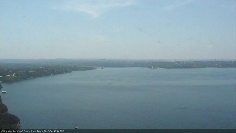 Lake Travis webcam, April 30, 2016 1:50 PM CT