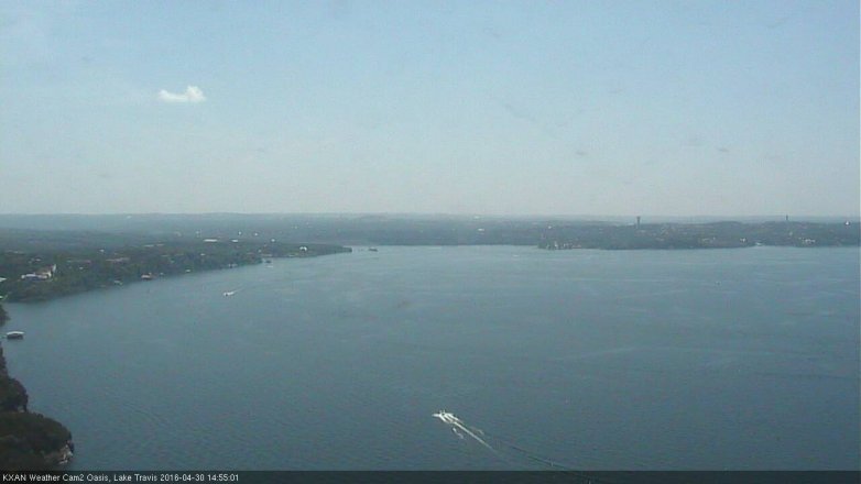 Lake Travis webcam, April 30, 2016 2:20 PM CT