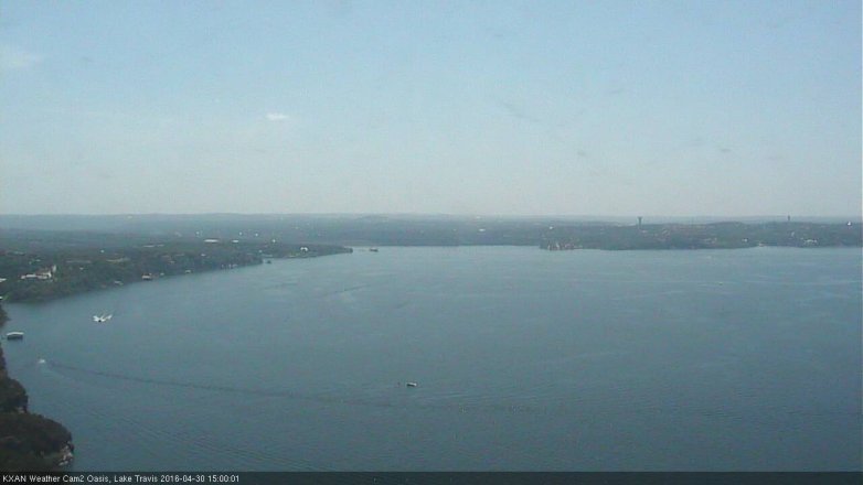 Lake Travis webcam, April 30, 2016 2:30 PM CT