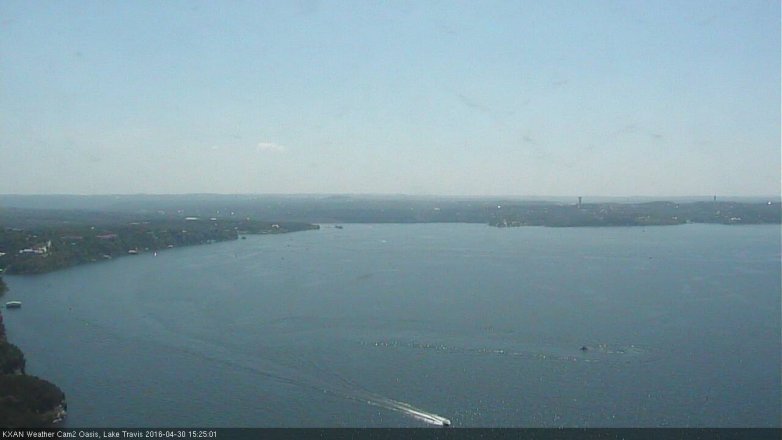 Lake Travis webcam, April 30, 2016 2:50 PM CT
