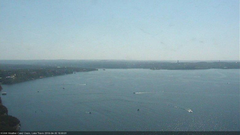 Lake Travis webcam, April 30, 2016 3:20 PM CT